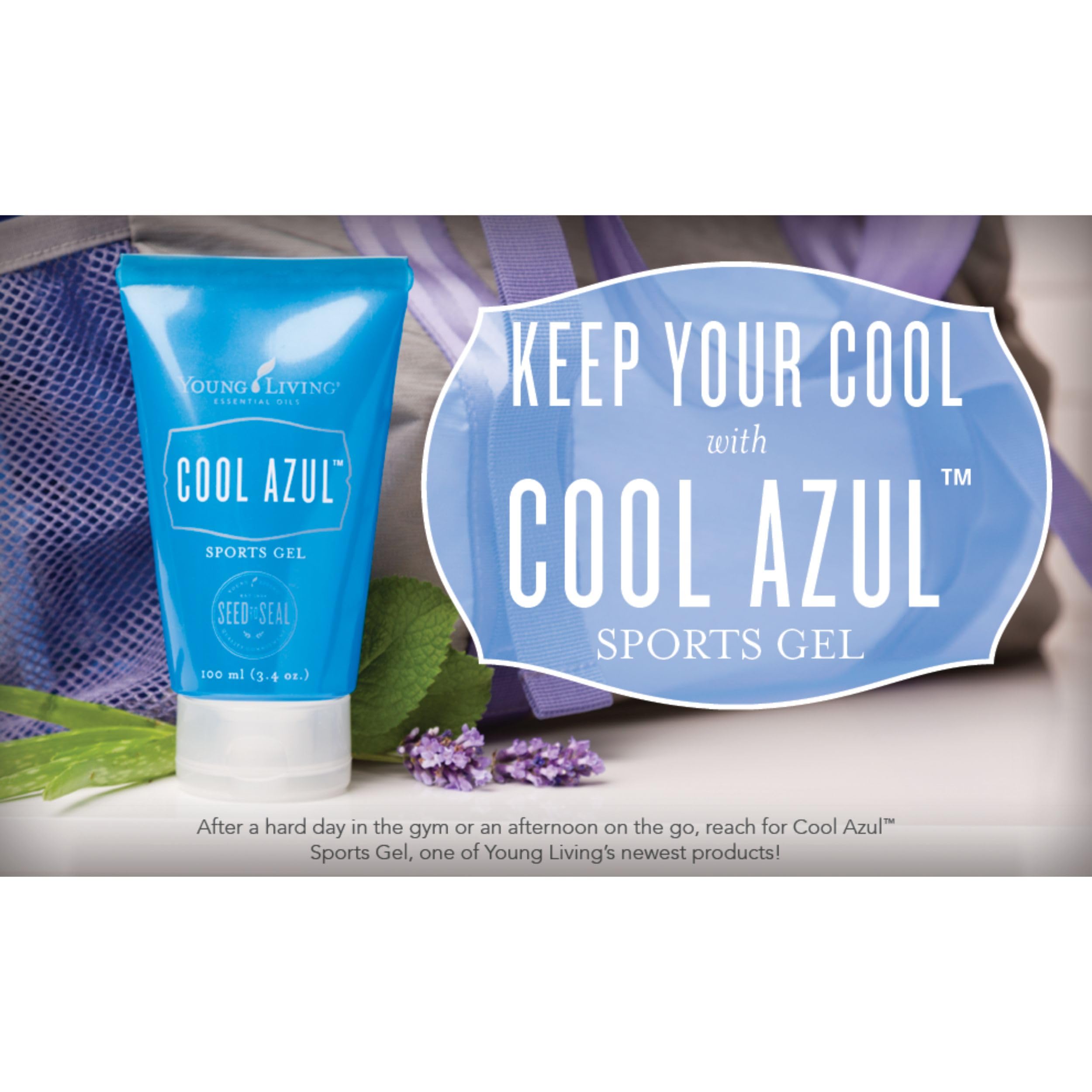 Young Living Cool Azul gel suitable for massage therapists.