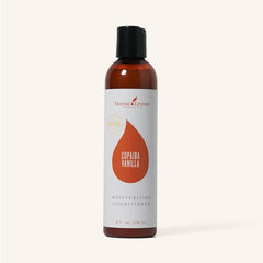 Young Living Copaiba Vanilla Conditioner pump for deep moisture and resilience.