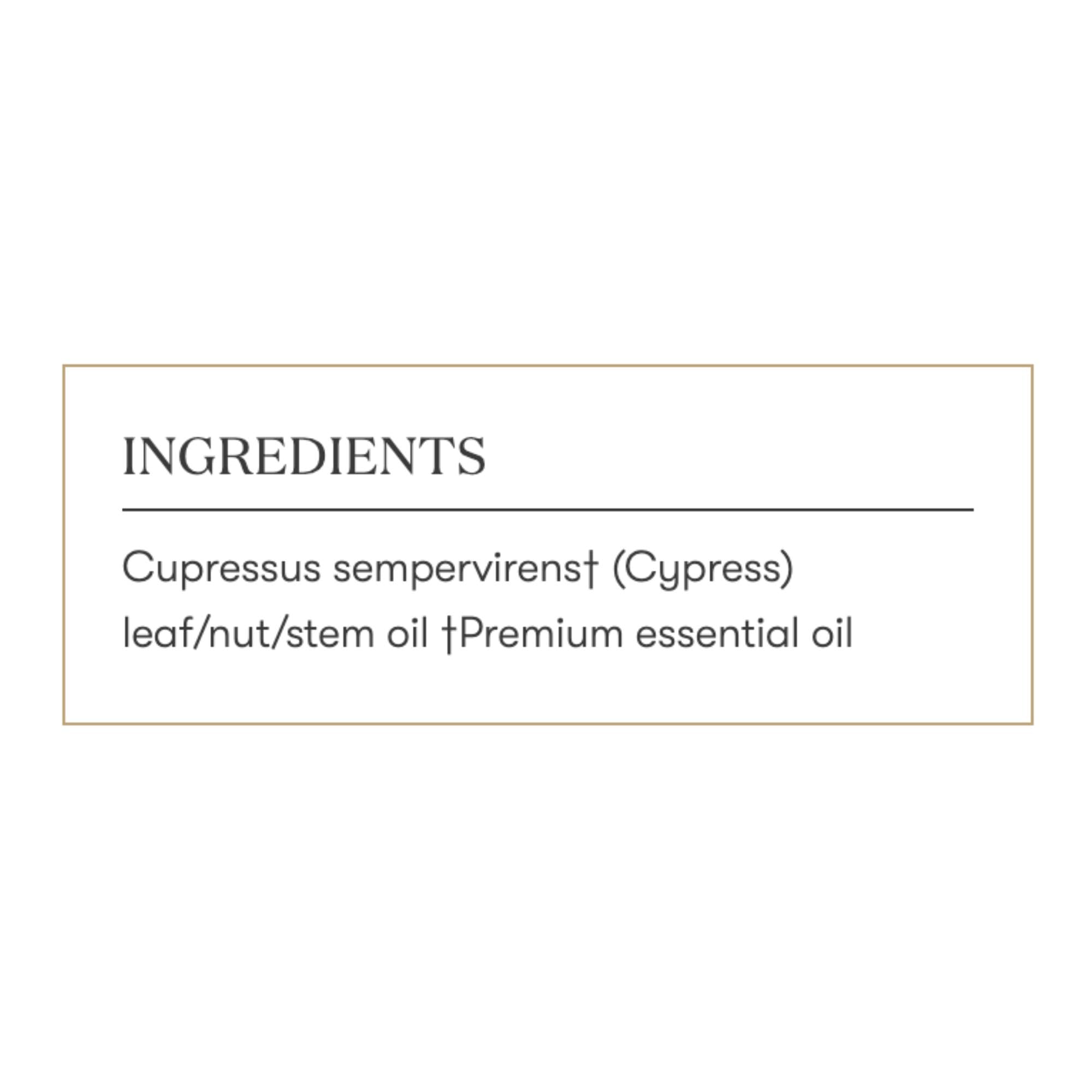 Young Living Cypress topical use idea demonstrates safe, diluted application.