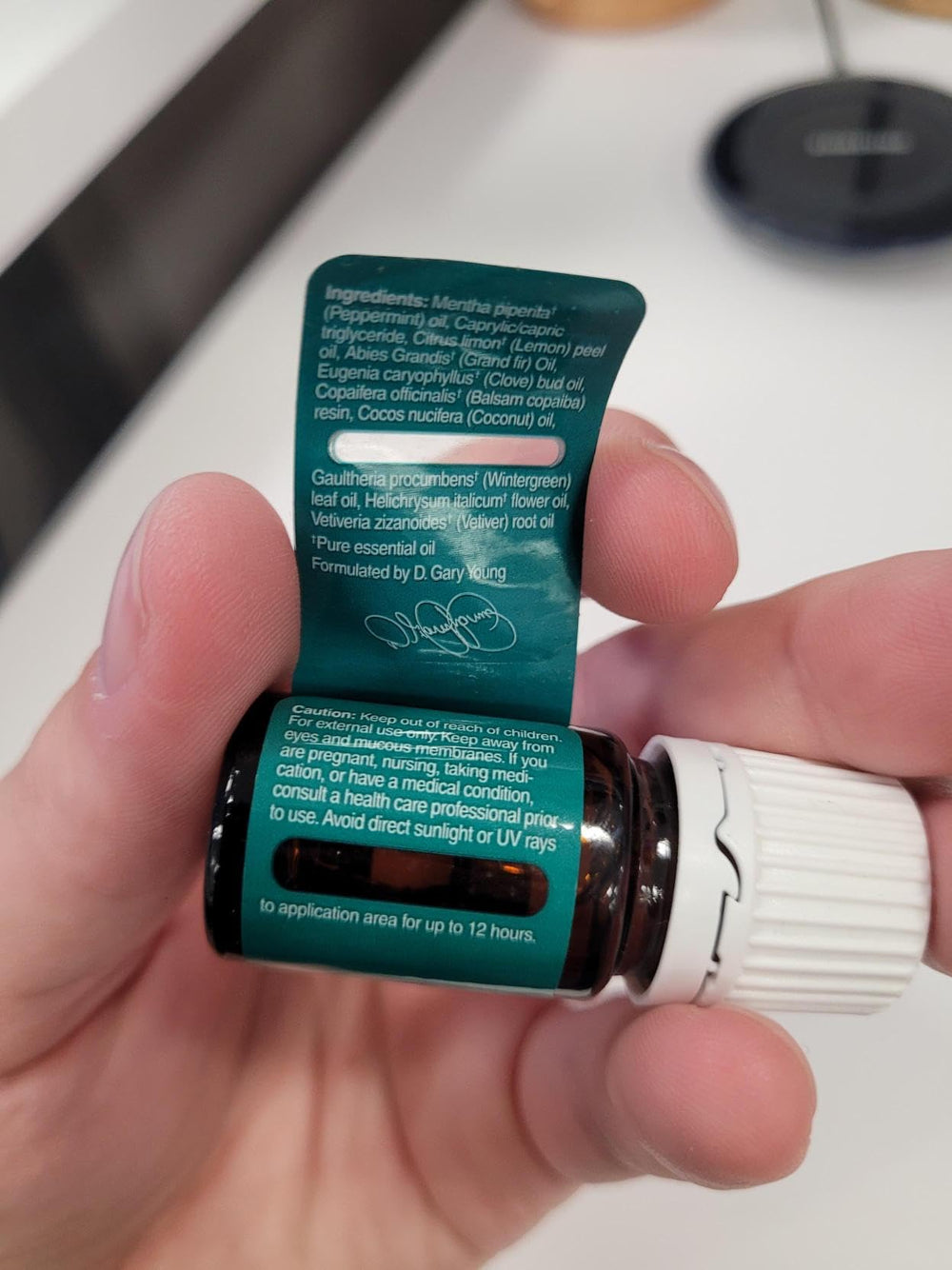 Young Living Deep Relief application demonstrates easy topical use for quick refreshment.