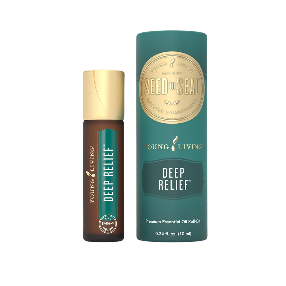 Young Living Deep Relief Roll-On neck-application for cooling comfort.