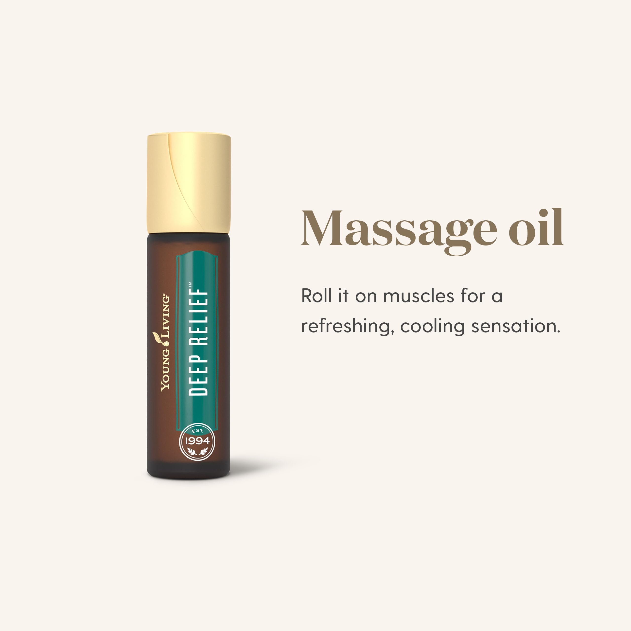 Young Living Deep Relief Roll-On pocket-size bottle fits your bag for travel days.