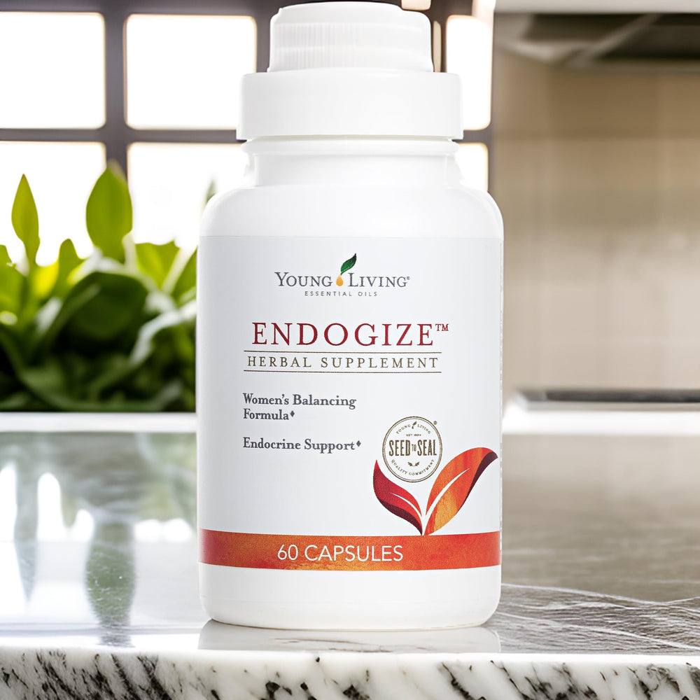 Young Living EndoGize hero packaging showcasing clean ingredients