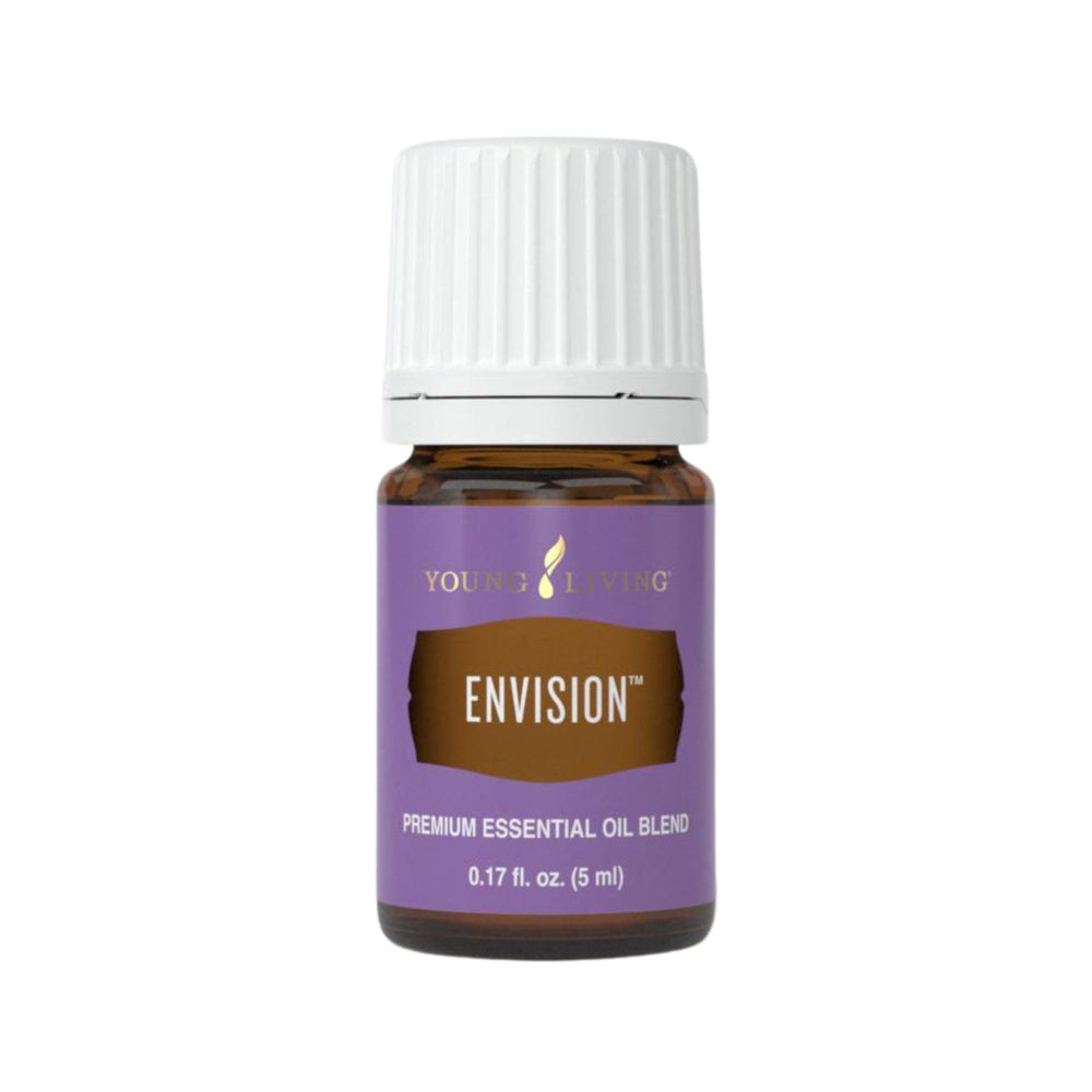 Young Living Envision bottle pour promotes focus and motivation.