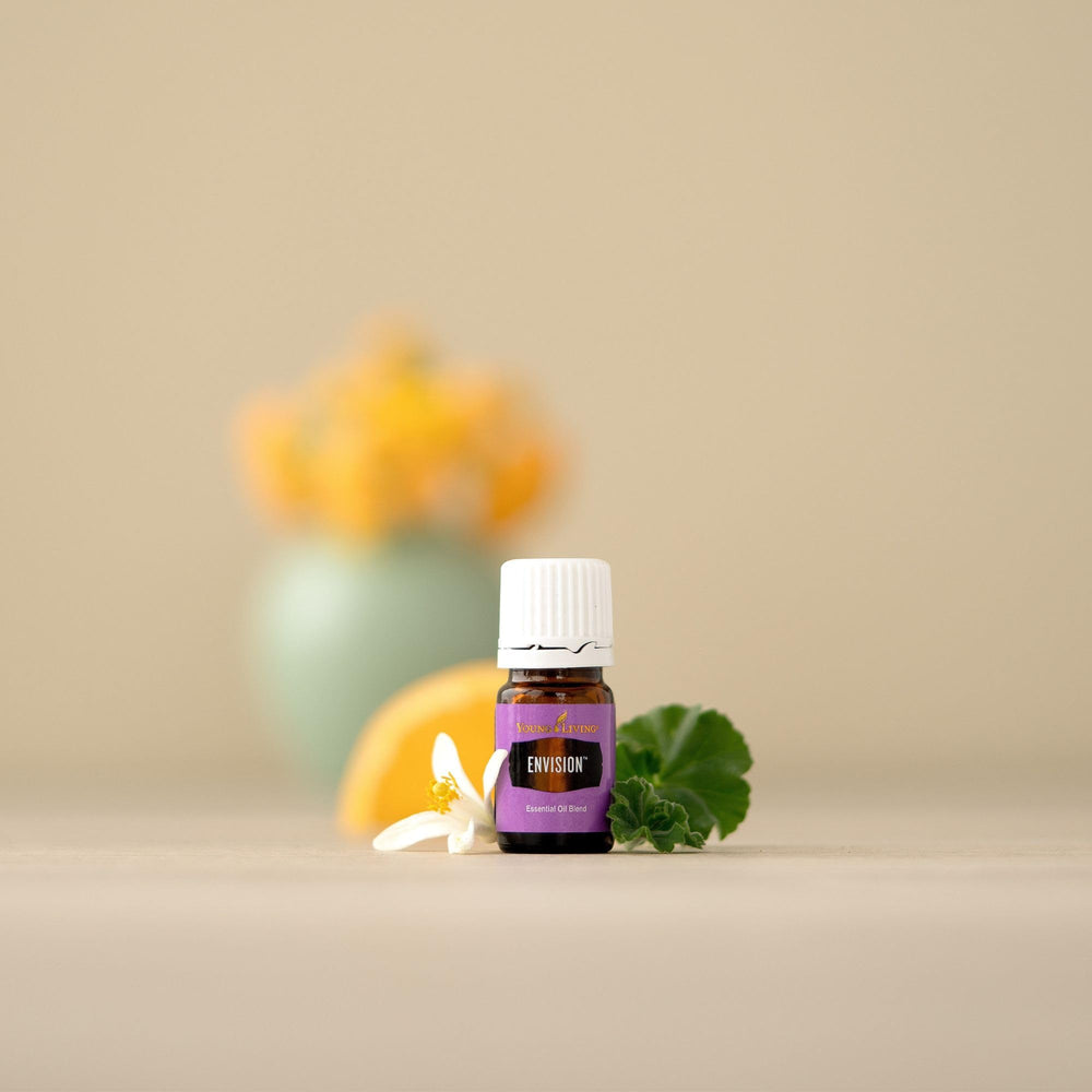 Young Living Envision seed-to-seal closeup signals quality and authenticity.