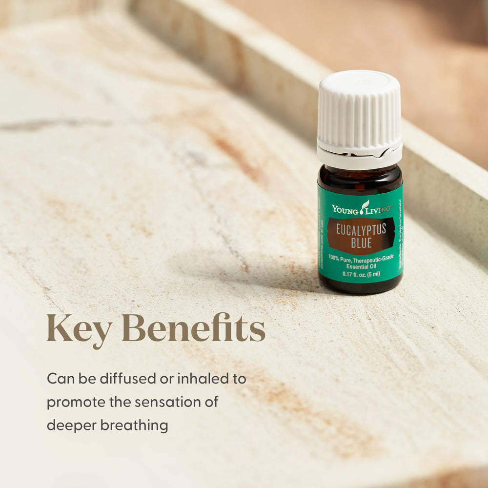 Young Living Eucalyptus Blue cap closeup shows secure packaging
