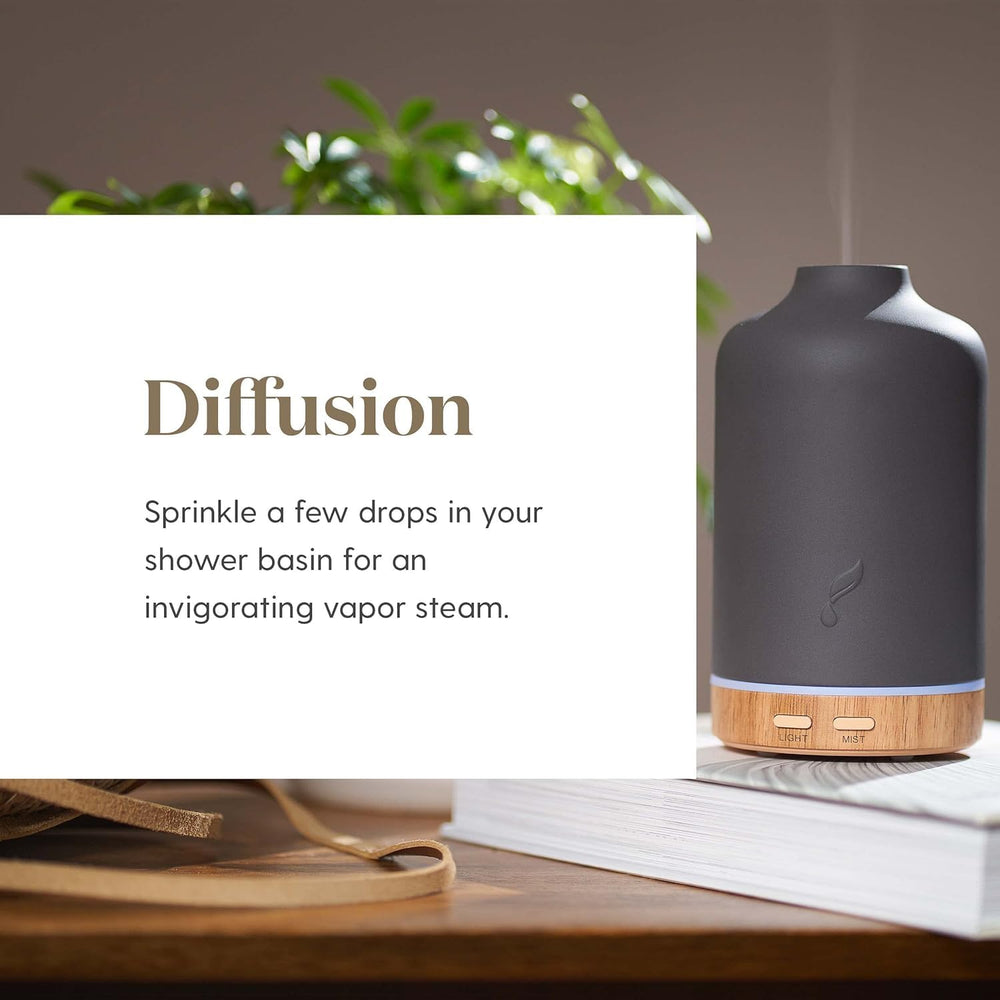 Young Living Eucalyptus Globulus in diffuser for focus.