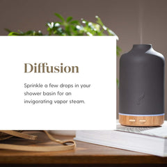 Young Living Eucalyptus Globulus in diffuser for focus.