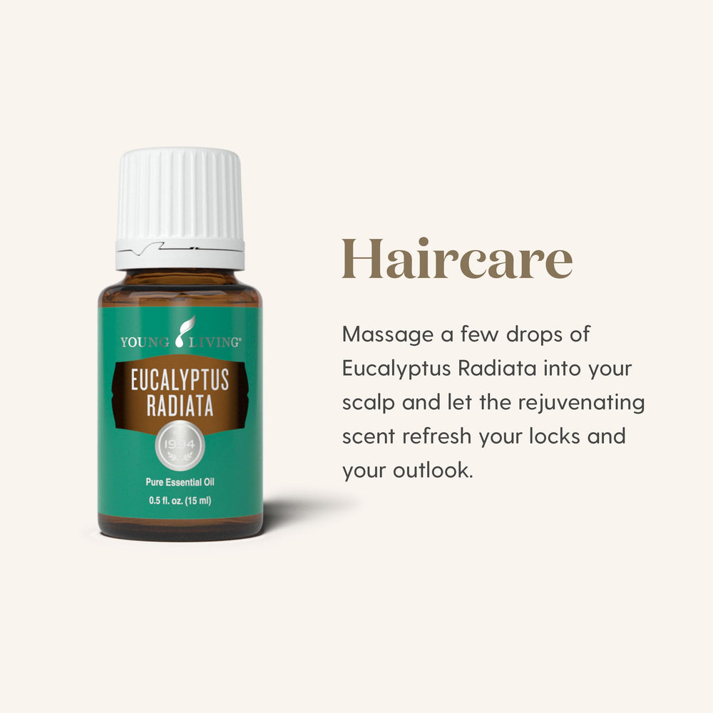 Young Living Eucalyptus Radiata room spray bottle for refreshing, vital spaces.