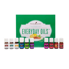 Young Living Everyday Oils Collection bottles side view for daily use