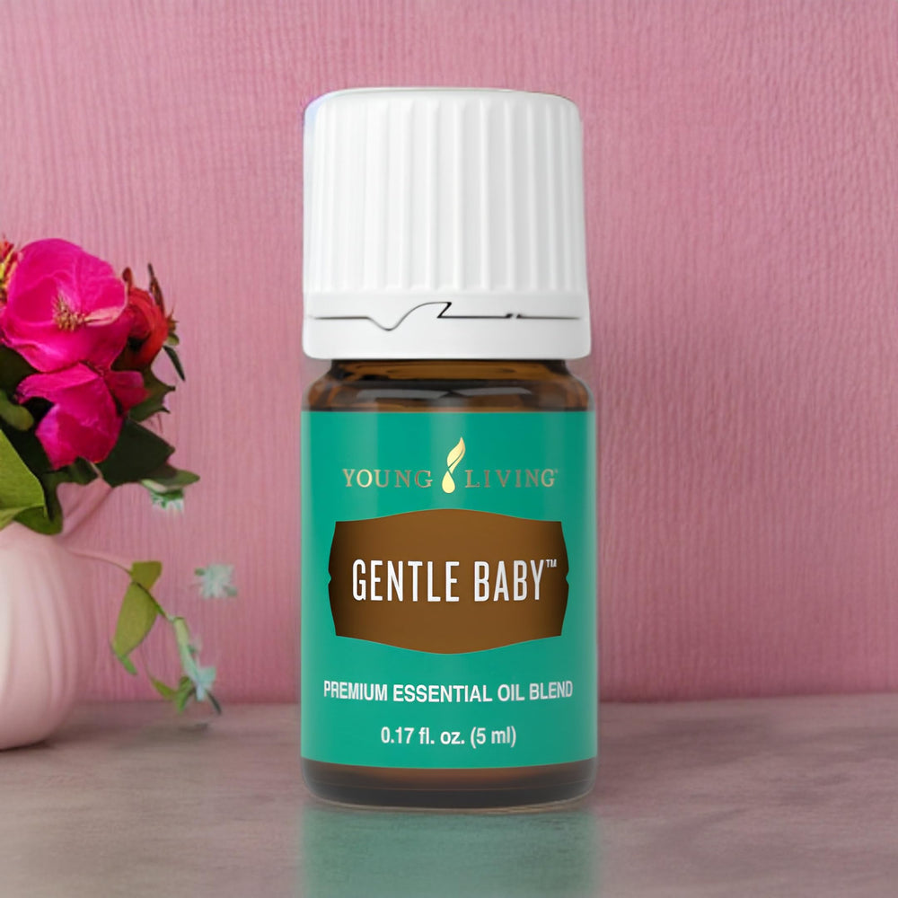 Young Living Gentle Baby massage application with calming aroma