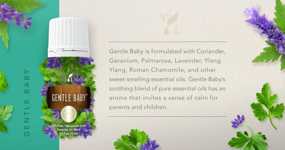 Young Living Gentle Baby in a serene nursery scene for moments of relaxation.