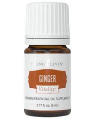 Young Living Ginger Vitality 5ml bottle for aromatic uplift and culinary flavor.