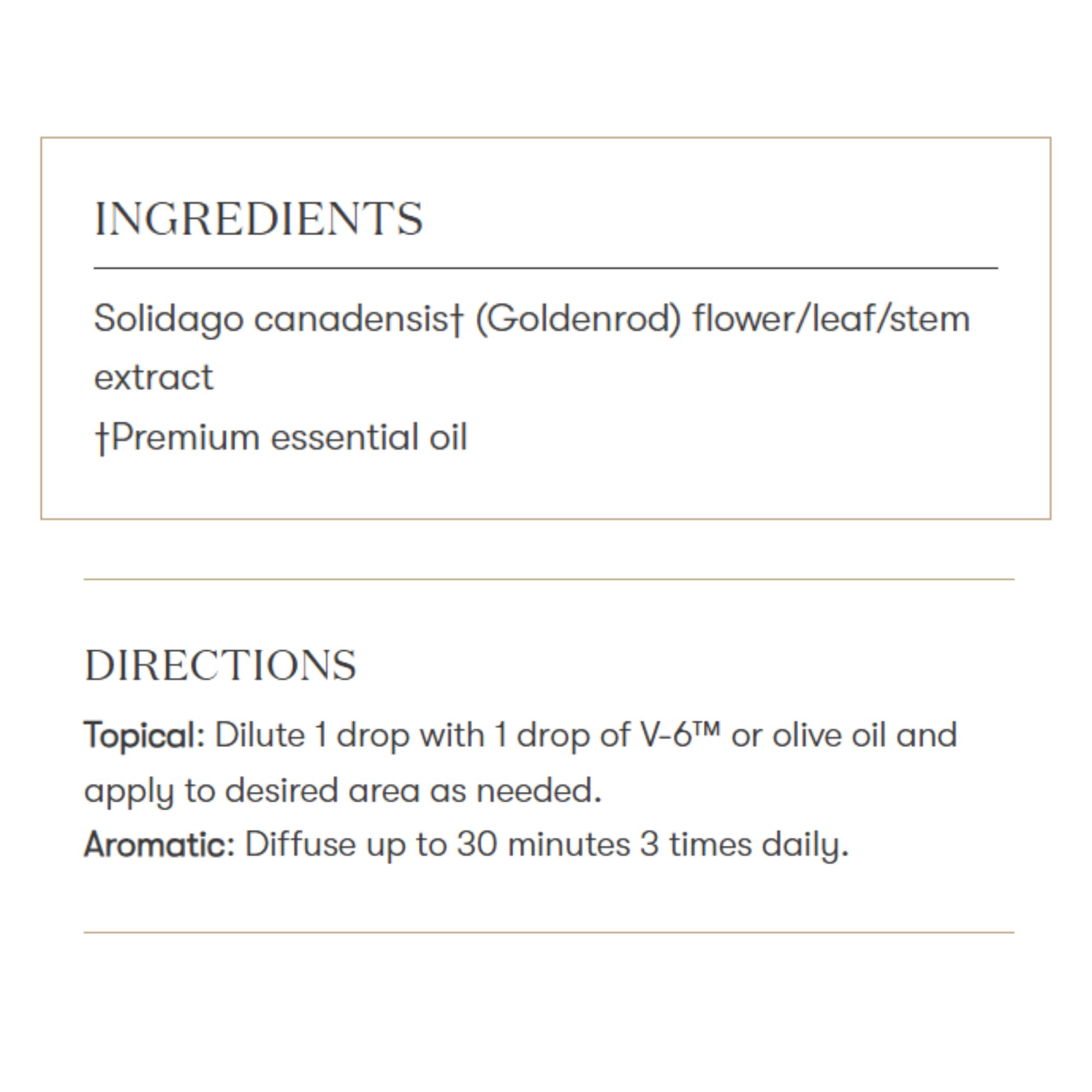 Young Living Goldenrod oil Seed to Seal close-up highlighting quality