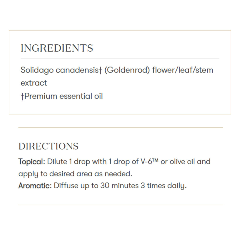 Young Living Goldenrod oil Seed to Seal close-up highlighting quality