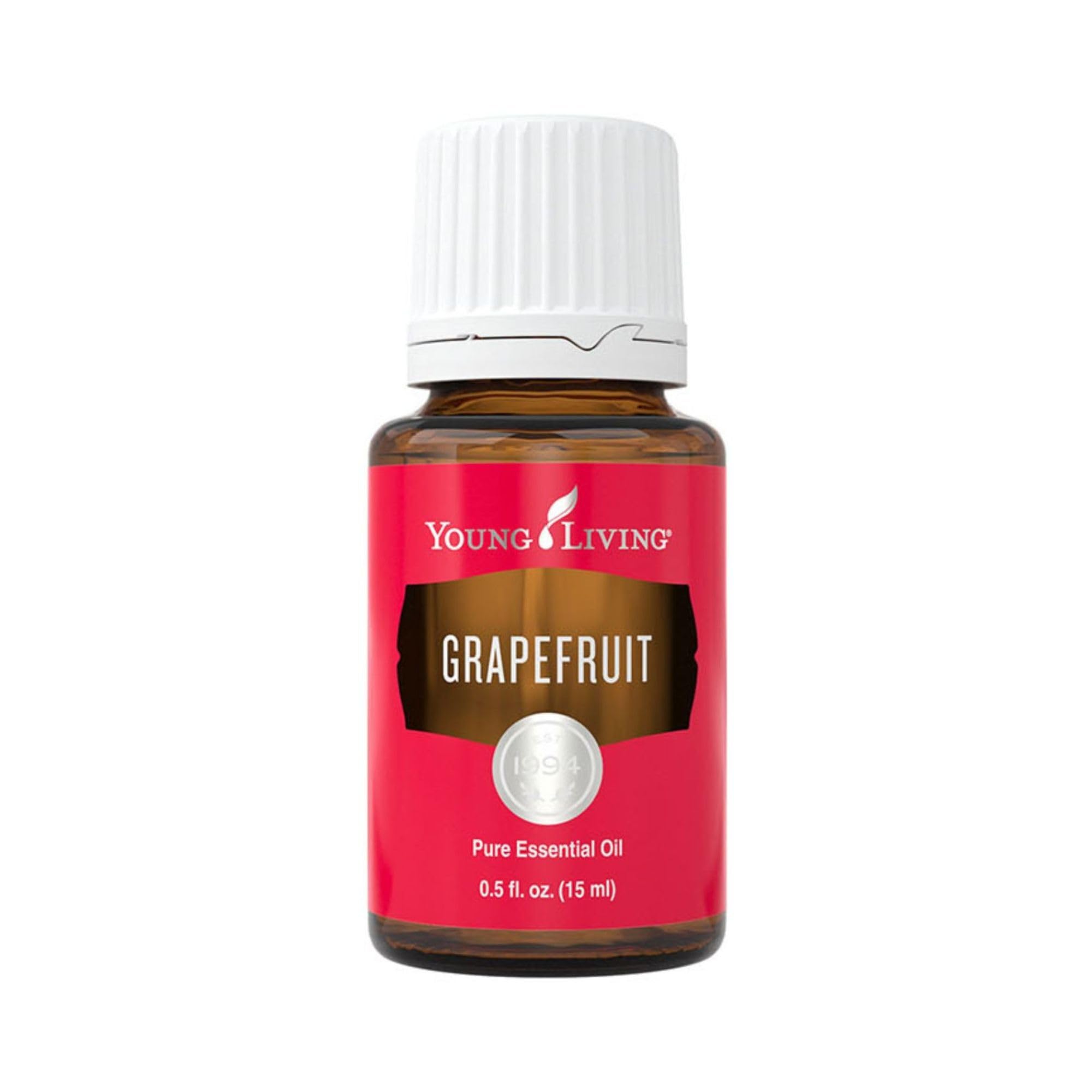 Young Living Grapefruit 15ml bottle with a bright, uplifting fragrance for diffusion.