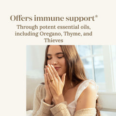 Young Living Inner Defense bottle showing daily routine use for seasonal wellness.
