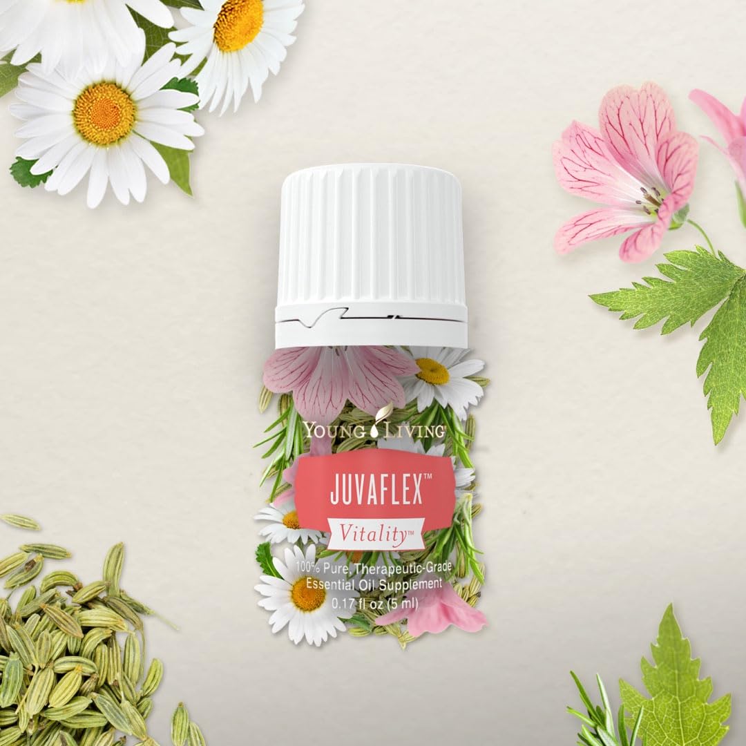 JuvaFlex Vitality bottle with glass and lemon for a detox routine.