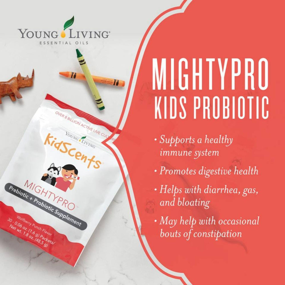 Young Living KidScents MightyPro daily-use packets for kid-friendly routines.