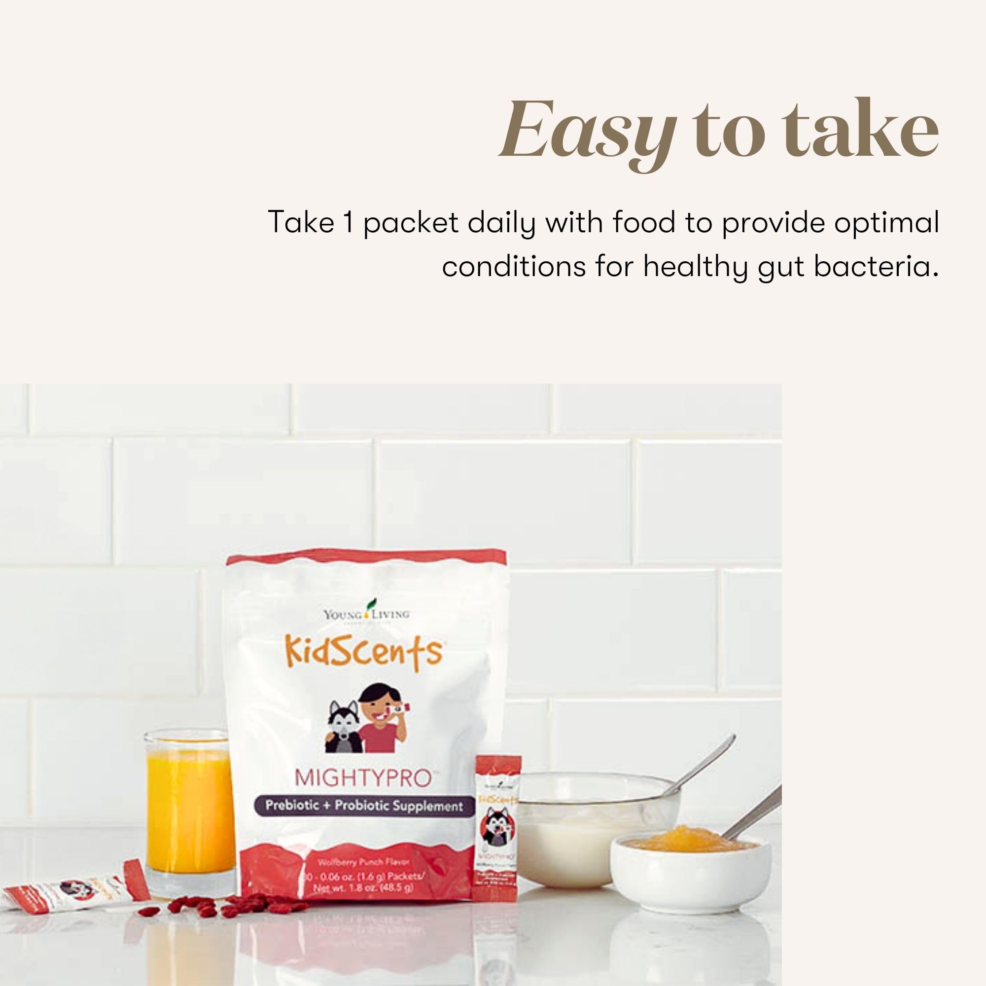 Young Living KidScents MightyPro promotes digestive balance in kids.