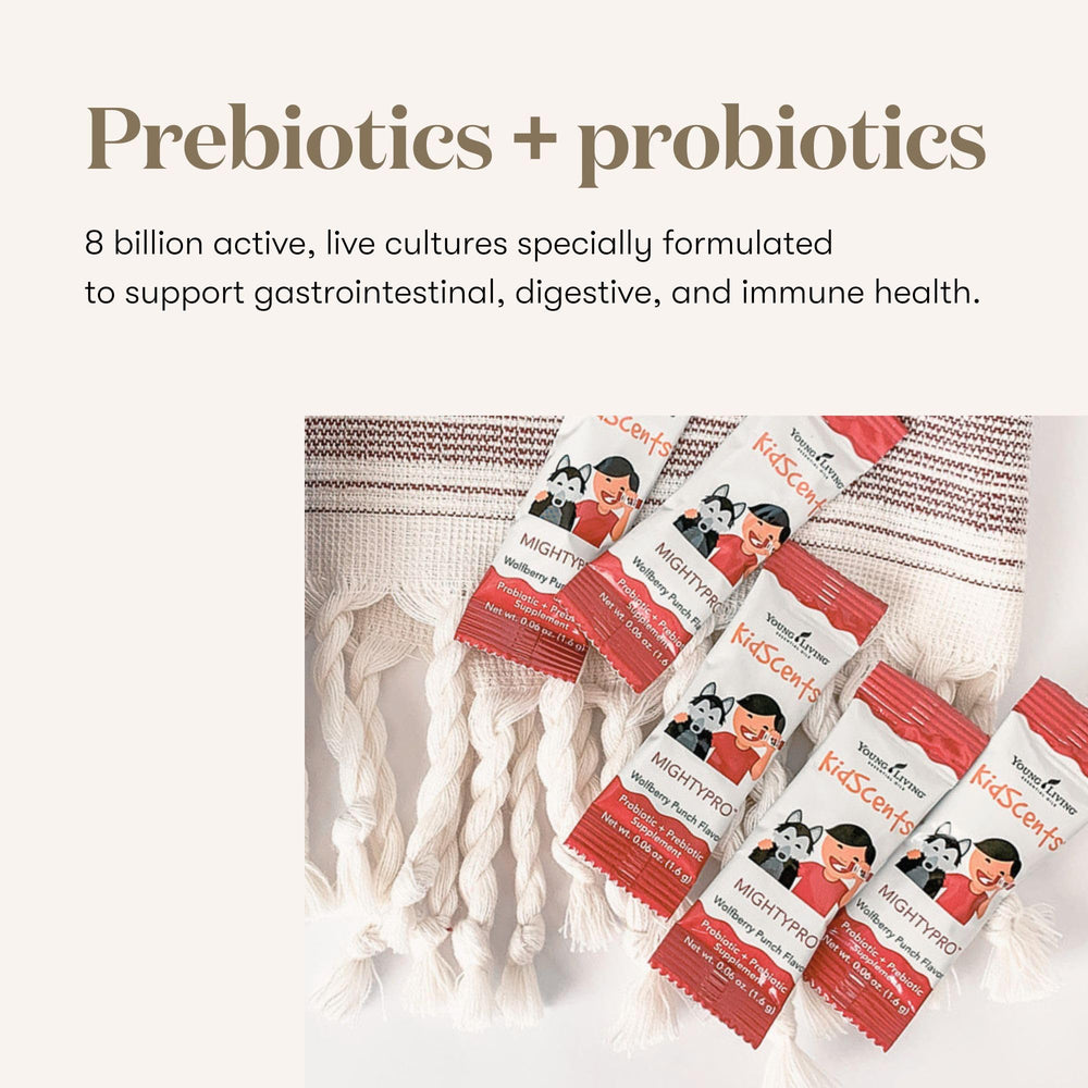 Young Living KidScents MightyPro travel-friendly single-dose packets.