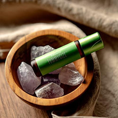 Close-up of Young Living TummyGize roll-on cap for precise use