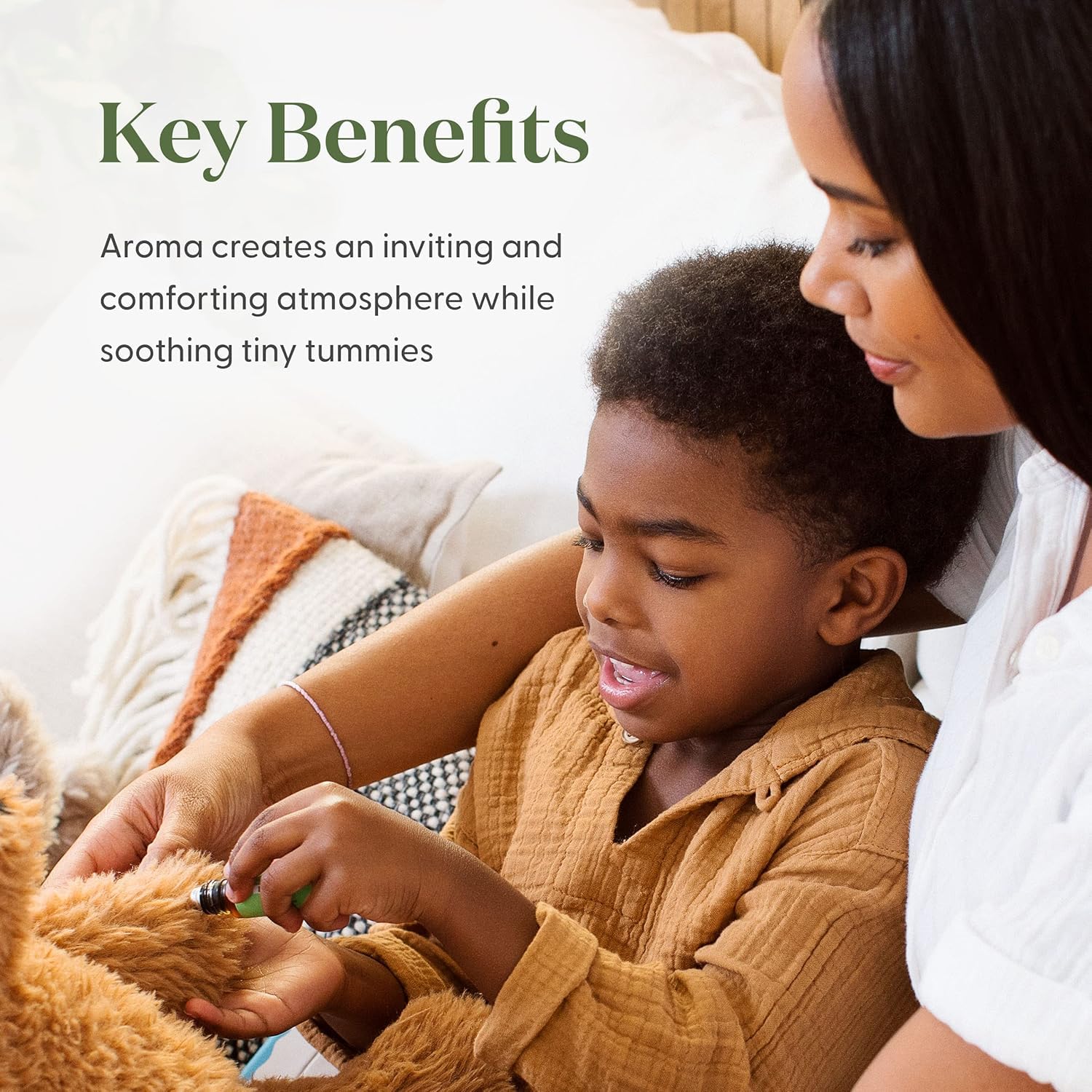 Young Living KidScents TummyGize used during bedtime routine for comfort