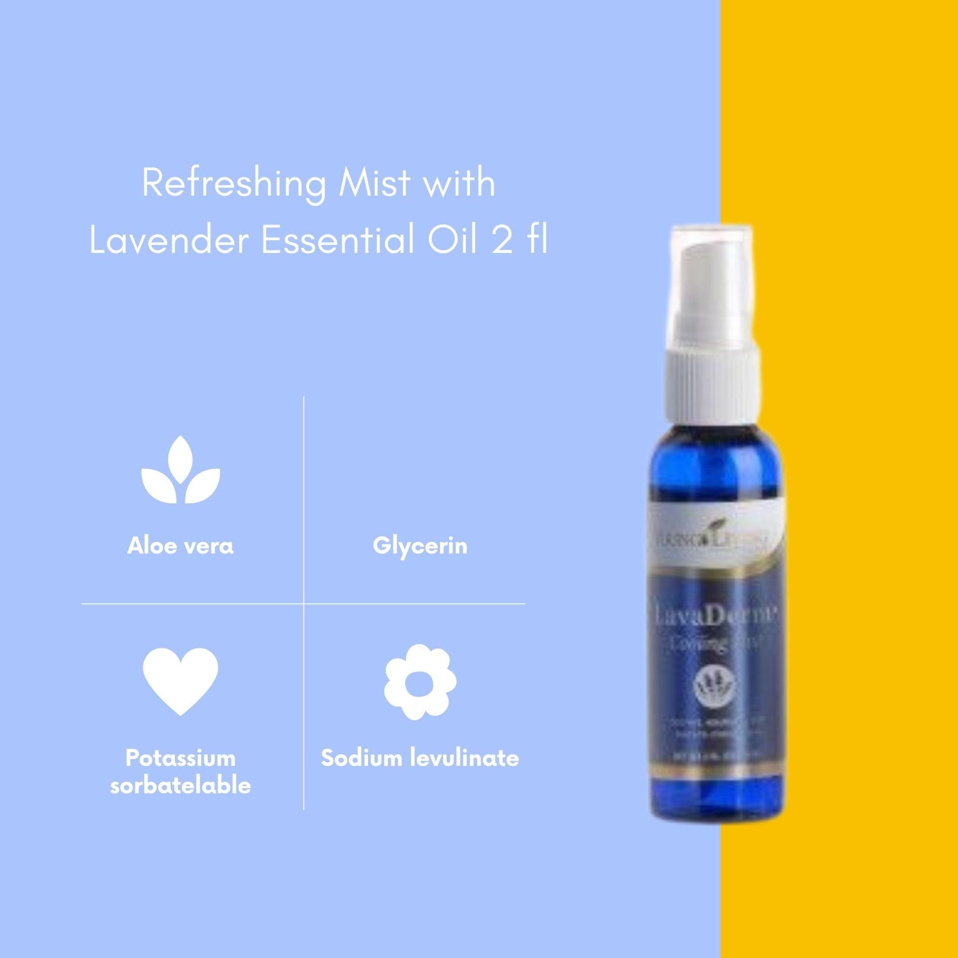 Young Living Lavaderm Cooling Mist application for instant skin refreshment