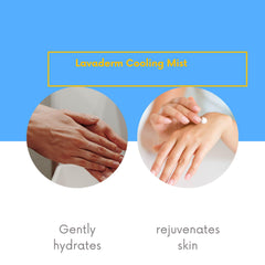 Young Living Lavaderm Cooling Mist spray dispenses lavender aroma for cooling skin comfort