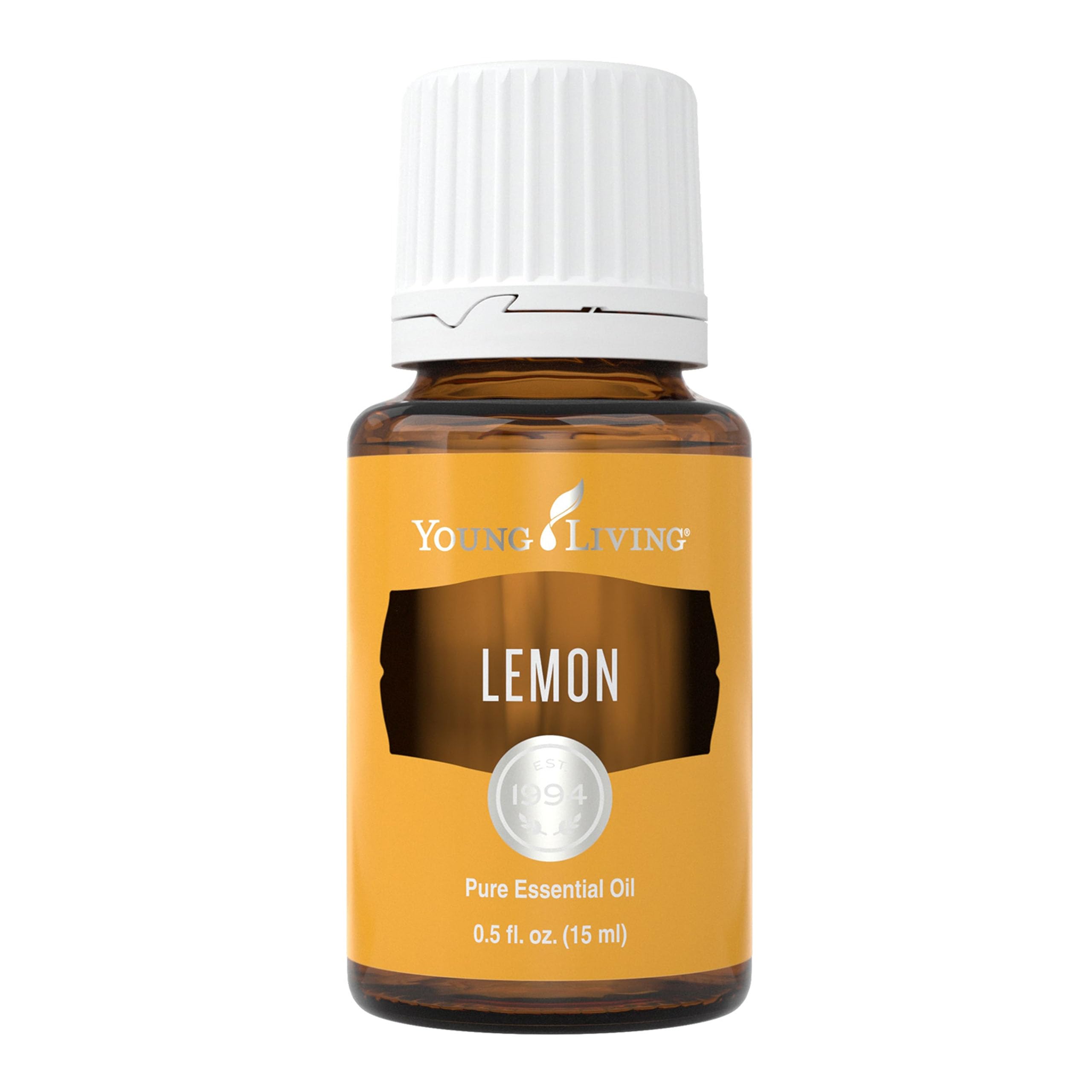 Young Living Lemon bottle cap highlights crisp citrus aroma for bright spaces.