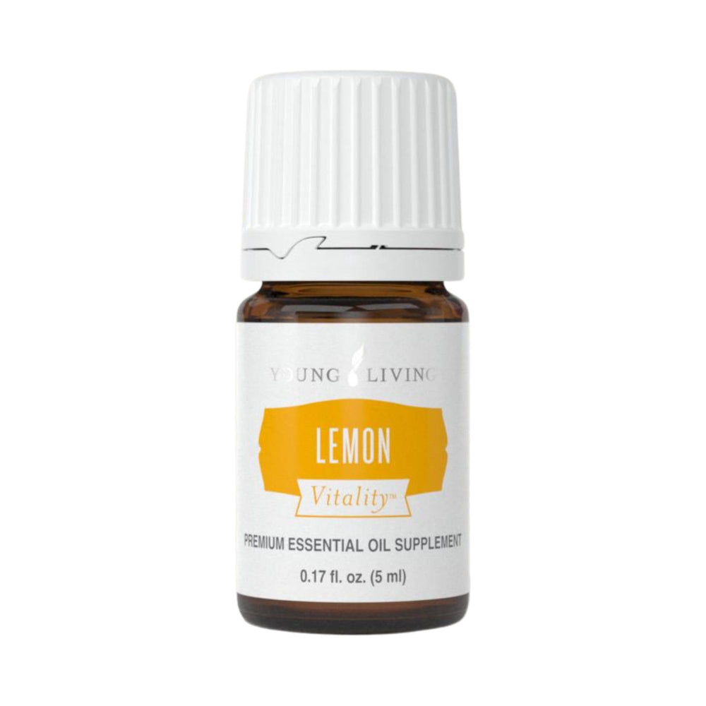 Young Living Lemon Vitality bottle front view for fresh citrus flavoring.