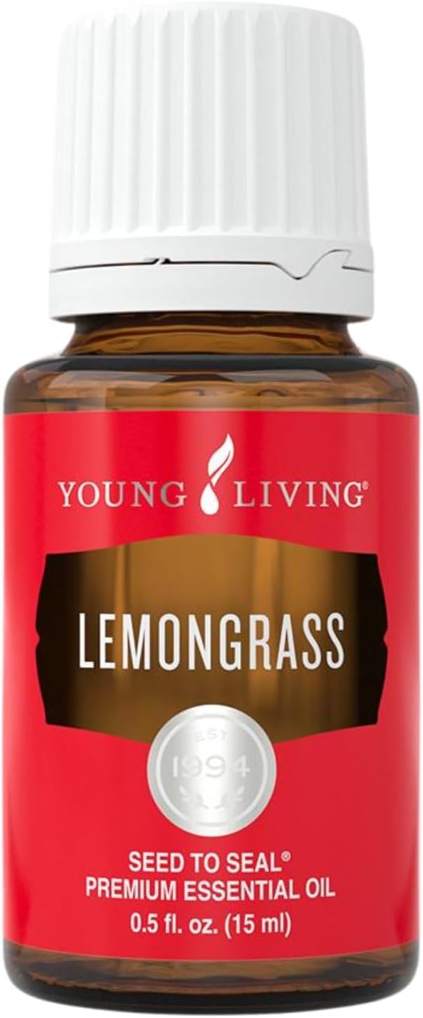 Young Living Lemongrass oil bottle with calming aroma for home use