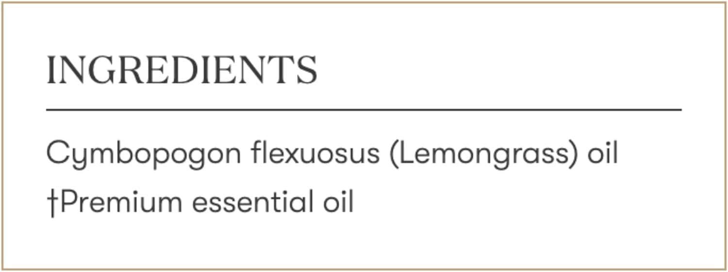 Lemongrass oil on a clean counter for fresh cleaning routines