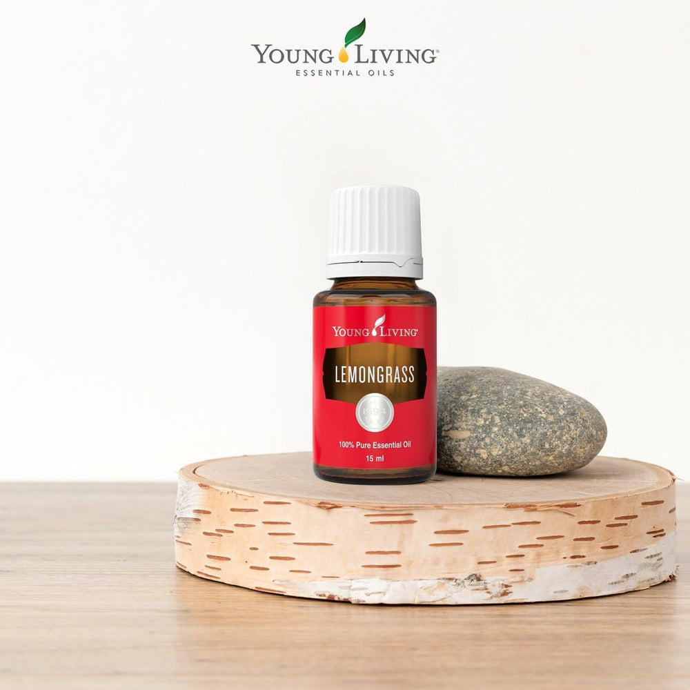 Young Living Lemongrass oil applied to skin for a gentle massage.