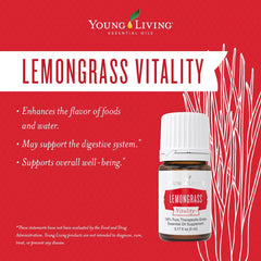 Close-up of Lemongrass Vitality drops ready to flavor beverages