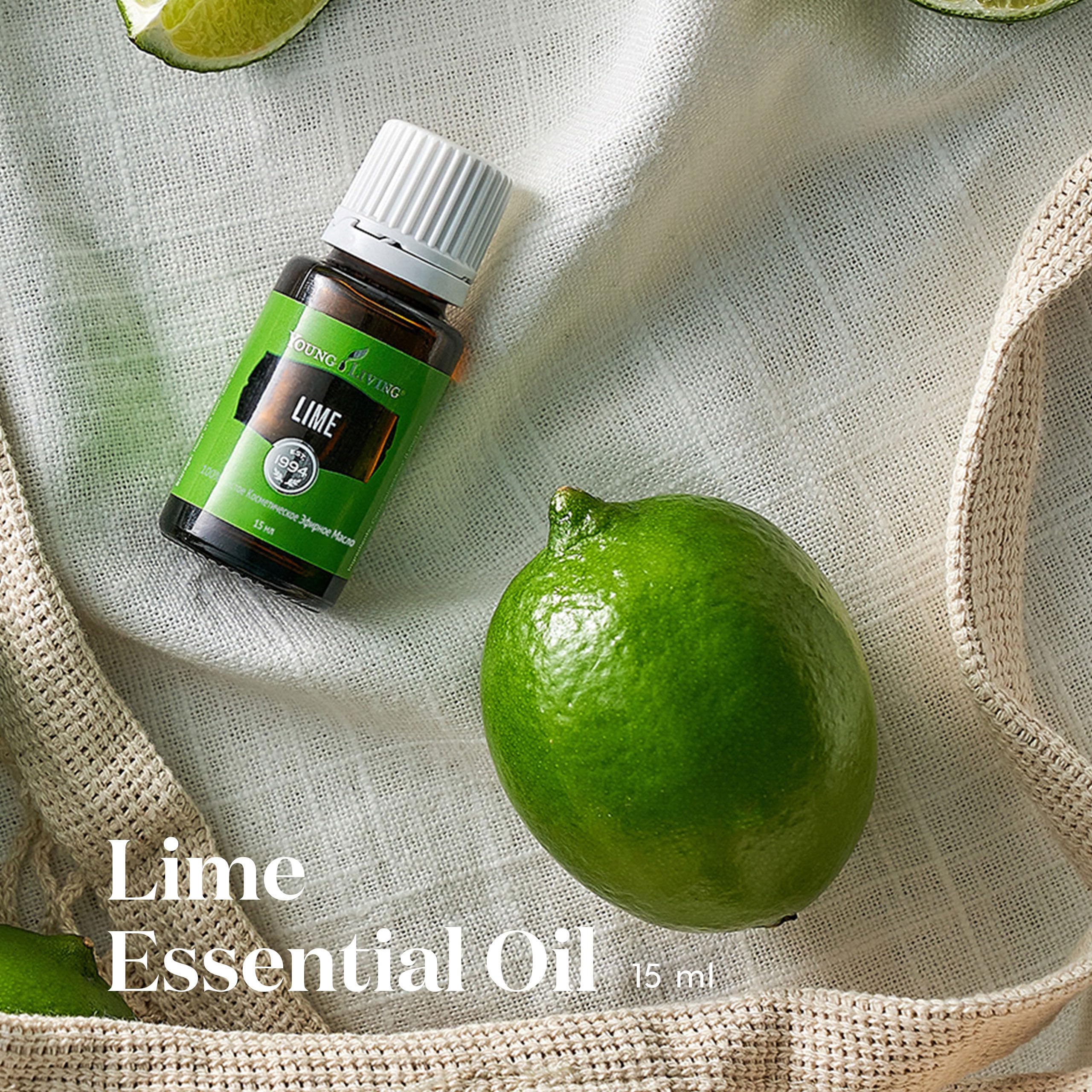 Lime essential oil diffuser emitting a bright citrus aroma.