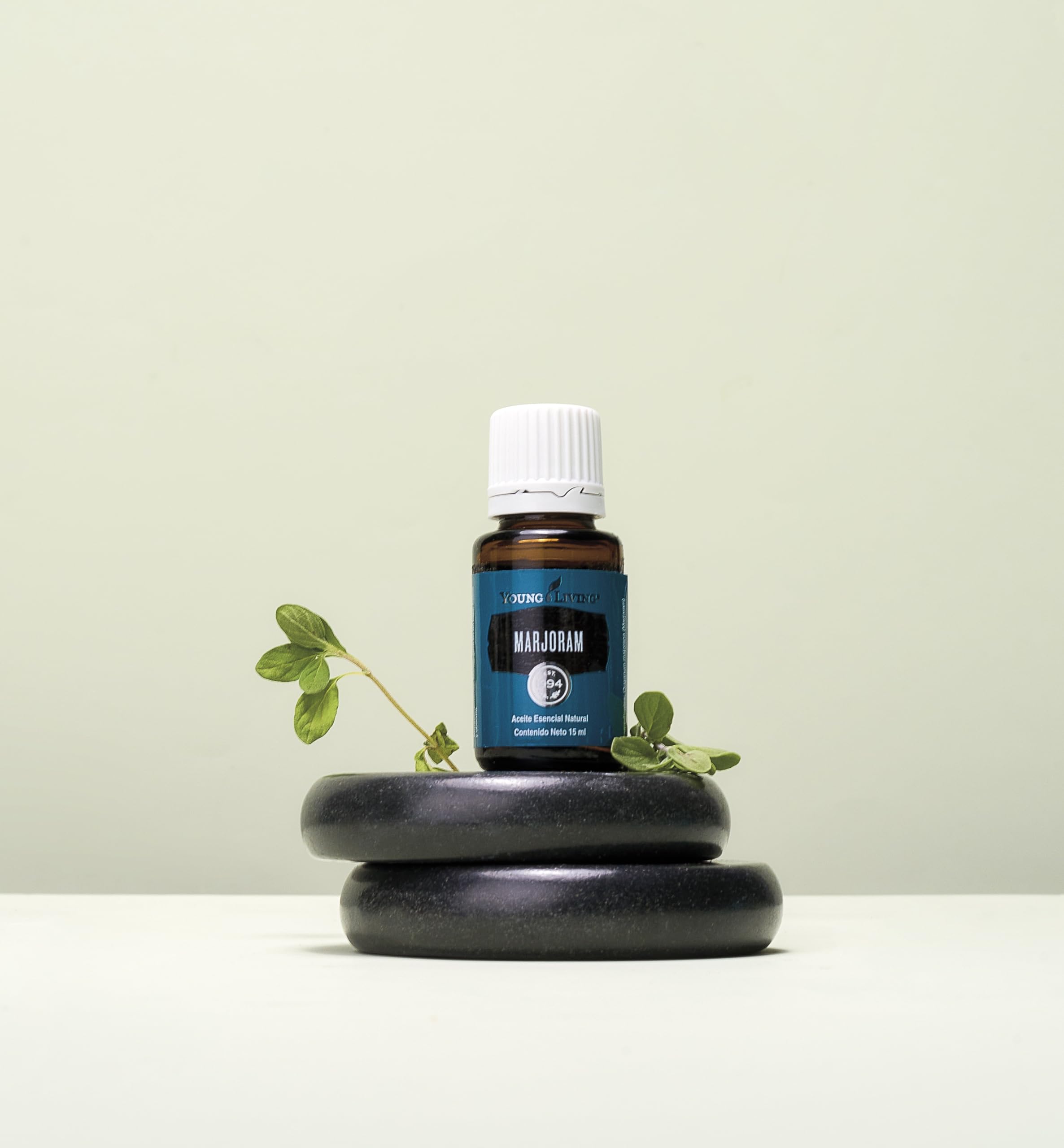 Label highlights The Herb of Happiness and soothing mood benefits