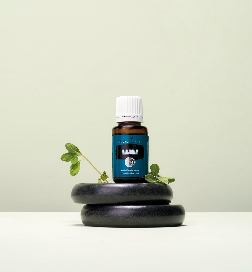 Label highlights The Herb of Happiness and soothing mood benefits