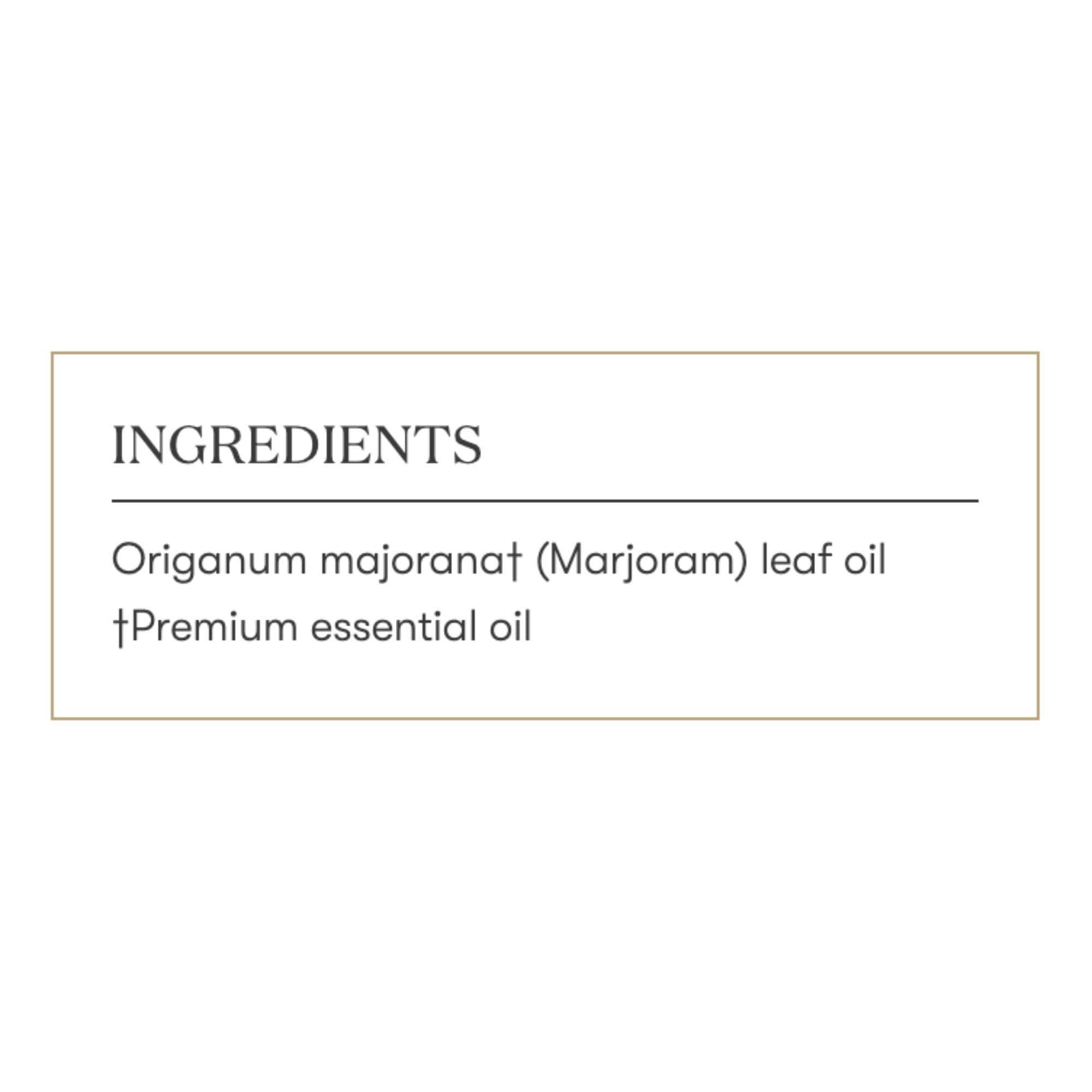 Young Living Marjoram oil aroma in room for relaxation and focus