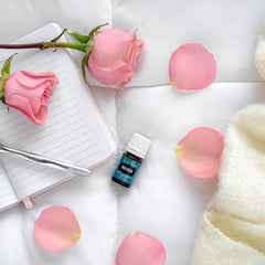 Marjoram oil diffuser session by Young Living promoting a calming atmosphere