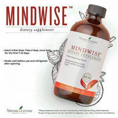 Young Living MindWise 15oz label emphasizes heart health support.