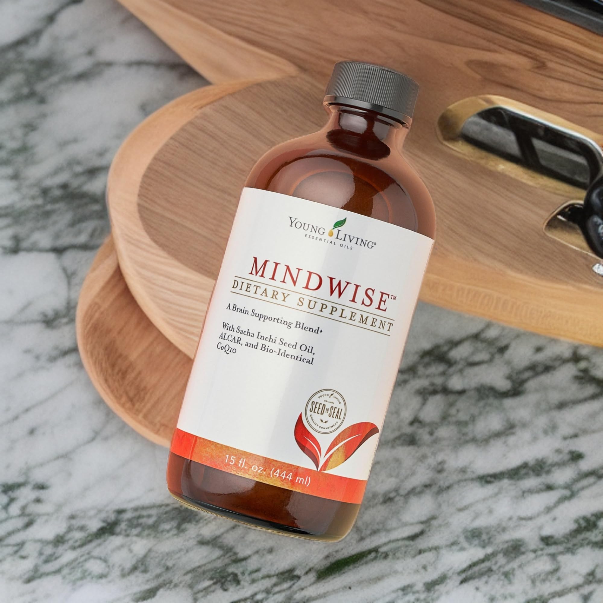 Young Living MindWise COQ10 and D3 ingredients for cardiovascular and energy.