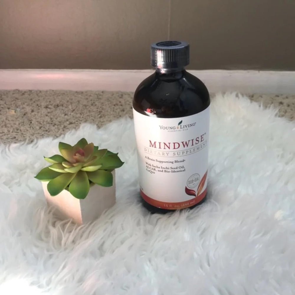 Young Living MindWise essential oil blend hints at wellness infusion.