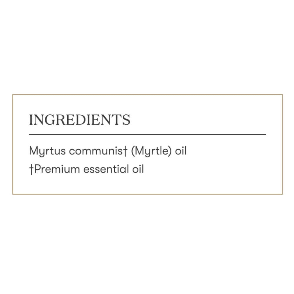 Young Living Myrtle Oil ingredients highlight natural notes and purity.