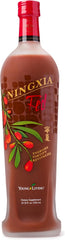 Young Living NingXia Red bottle pour showing an antioxidant rich daily boost.