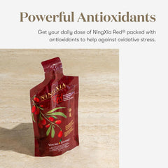 Young Living Ningxia Red fruit flavor serving delivers refreshing taste for a quick energy lift.