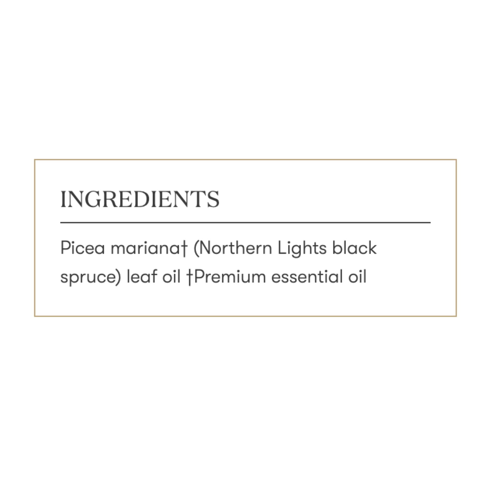 Dropper application of Young Living Northern Black Spruce oil in routine
