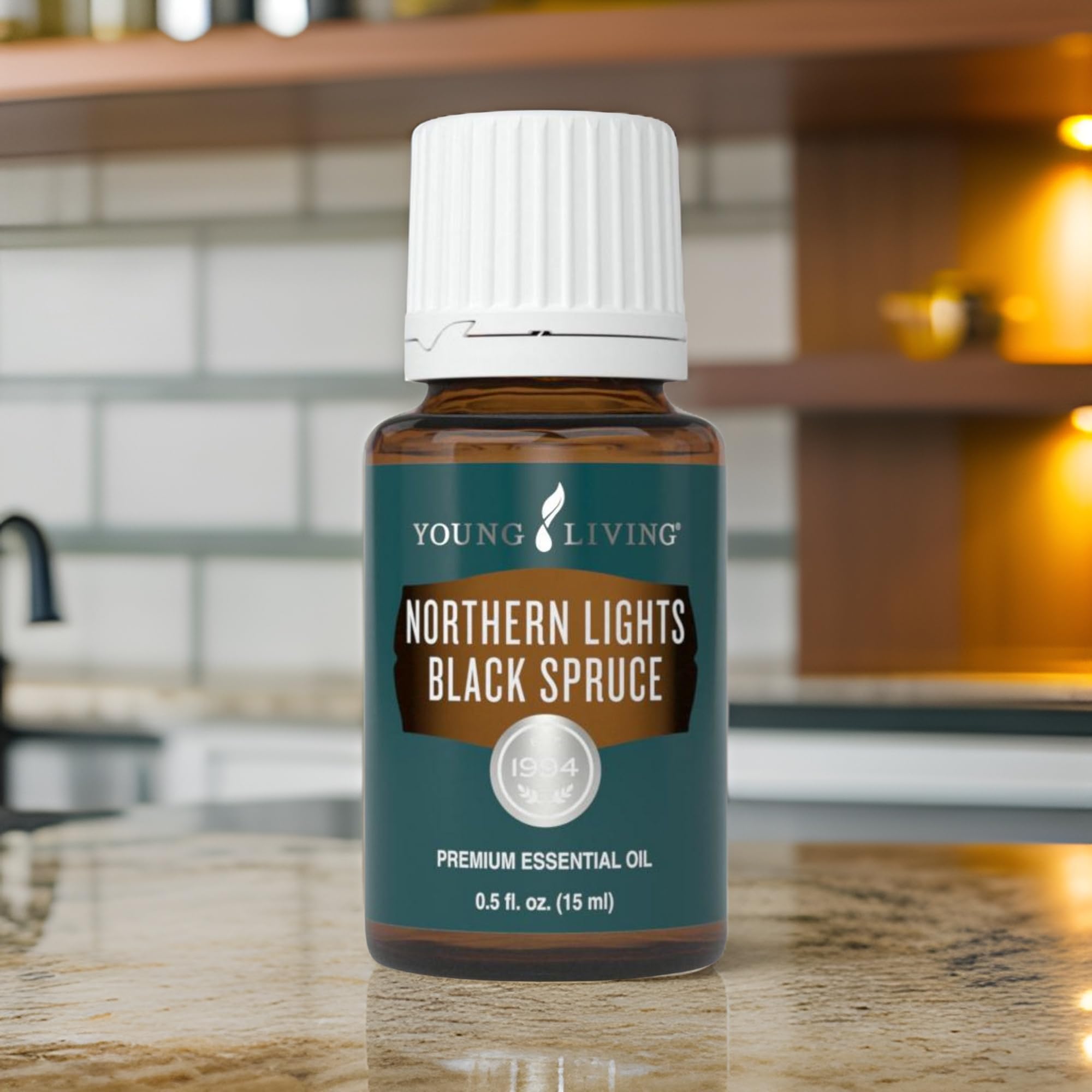 Young Living Northern Lights Black Spruce aroma fills a tranquil room.