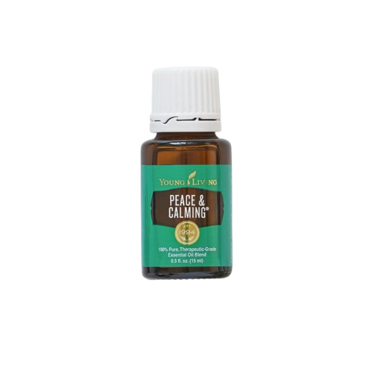 Young Living Peace and Calming bottle, ideal for creating a tranquil evening atmosphere.