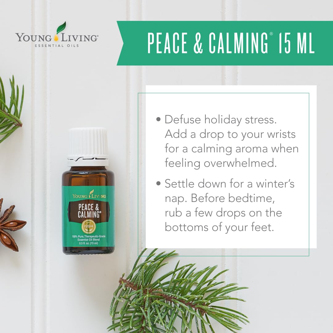 Young Living Peace and Calming packaging display shows gift ready presentation.